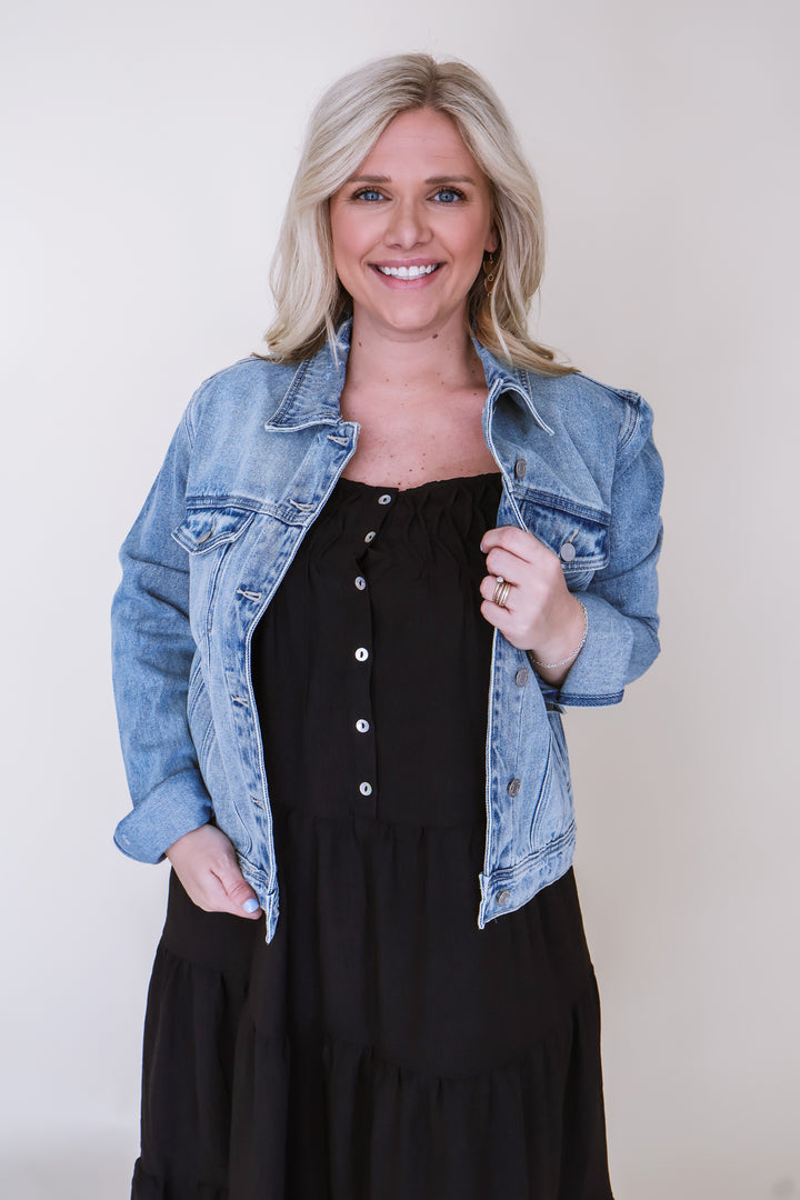 Mid-Length Classic Denim Jacket