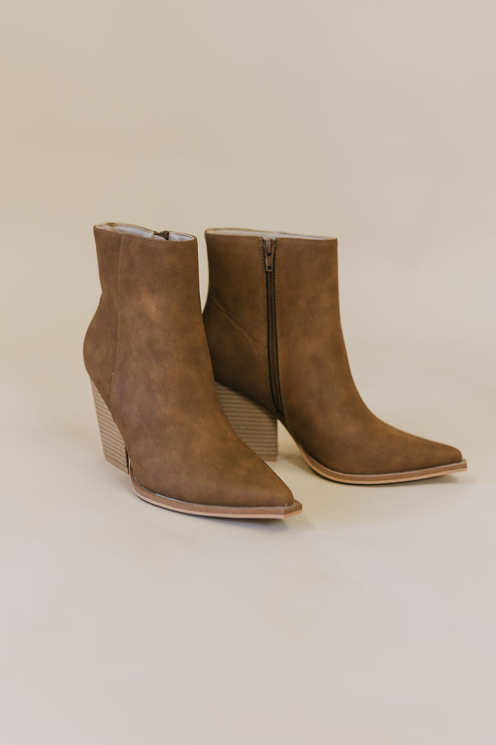 Sonia Ankle Booties - Caramel
