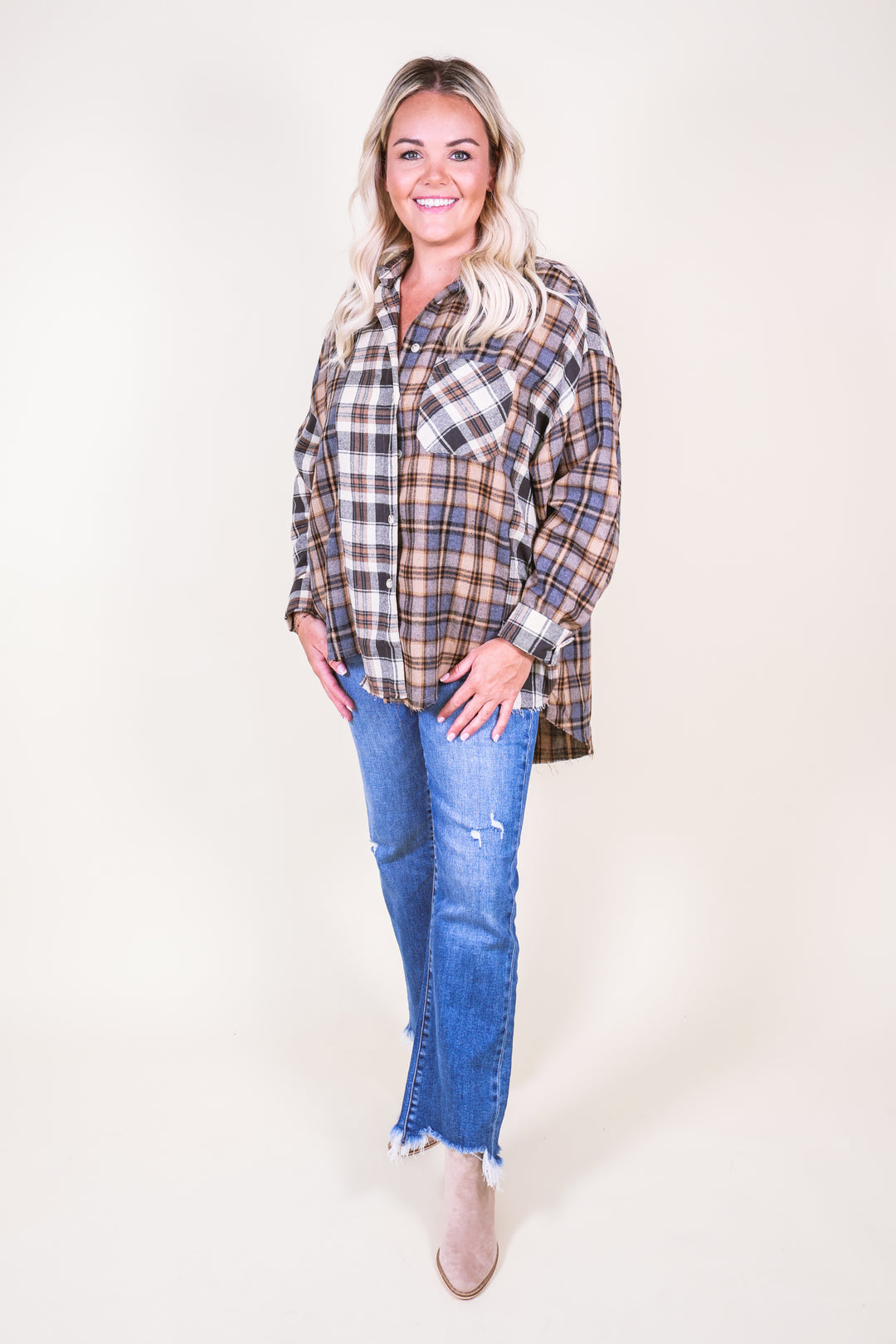 Noelle Patchwork Flannel - Oat