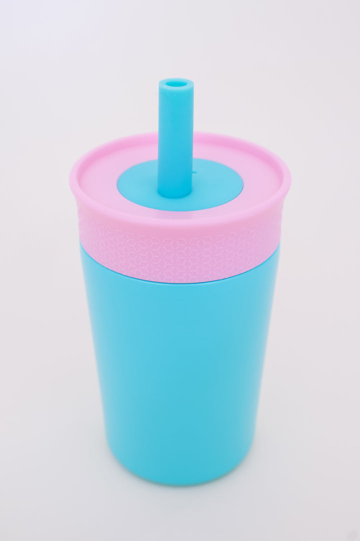 Kids Stainless Steel Water Bottle 12oz - Turquoise/Pink