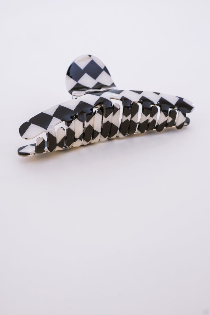 Quick Up Do Hair Claw - Black Checker
