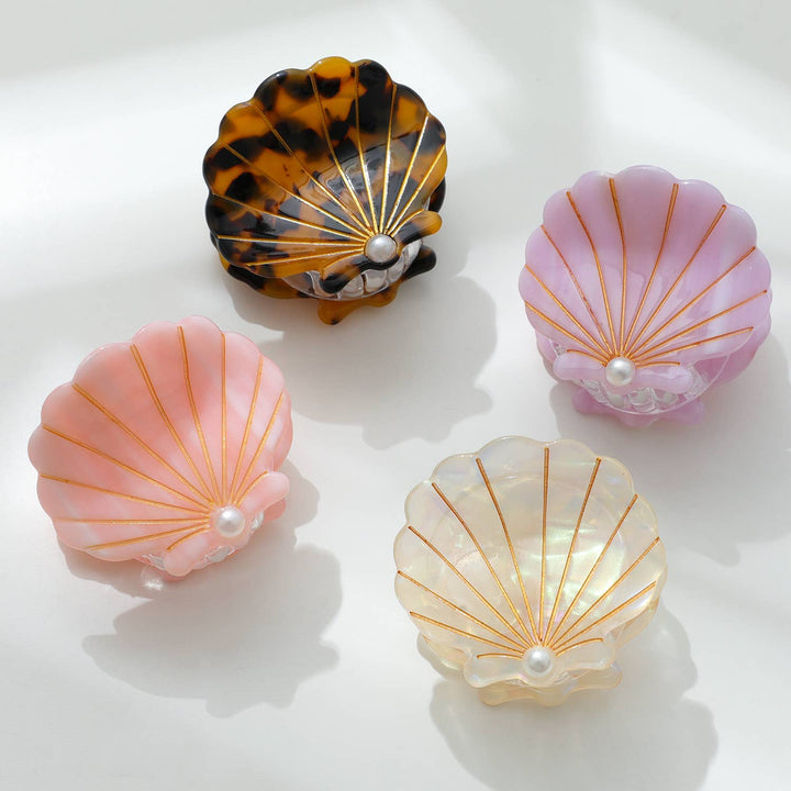 Pearl | Seashell with Pearl Claw Clip