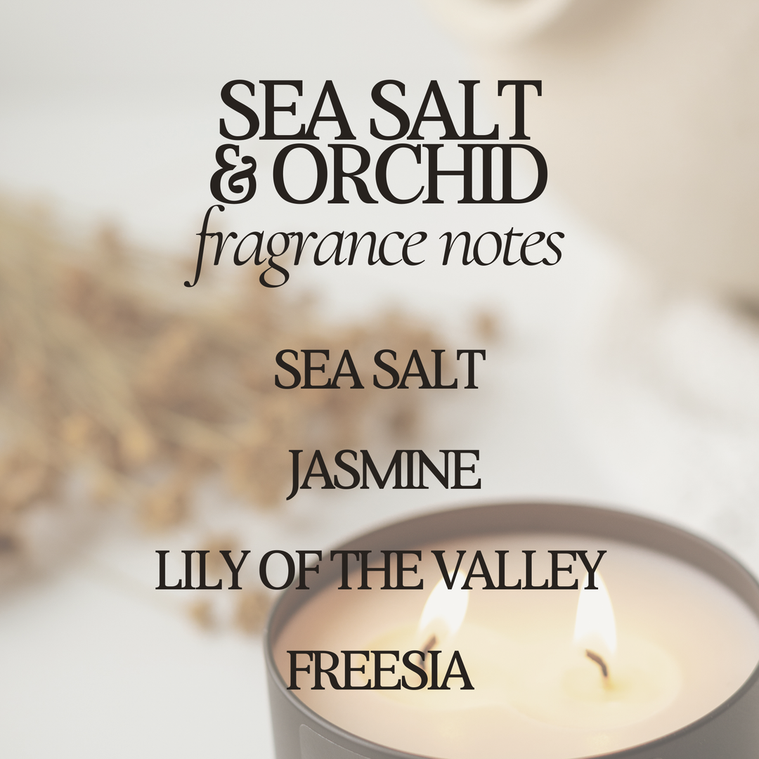 Sea Salt & Orchid 12 oz Soy Candle - Home Decor & Gifts