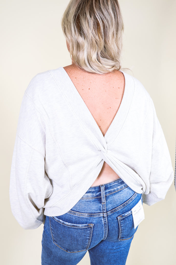 Twist & Turn Terry Sweatshirt - Oatmeal