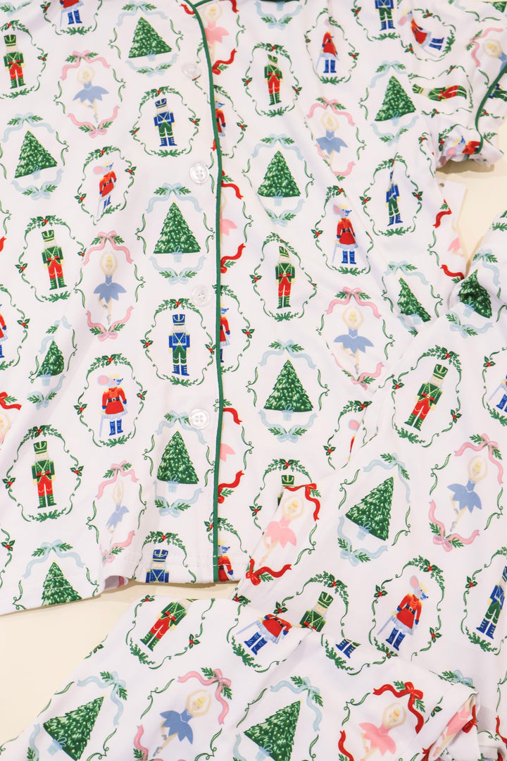 Girl's Nutcracker Waltz Long Sleeve Pajama Set