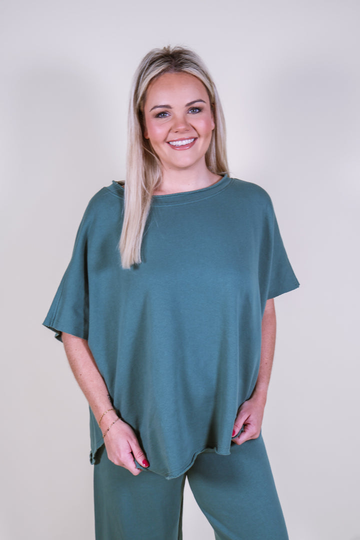Malibu Vintage Dolman Top - Silky Pine