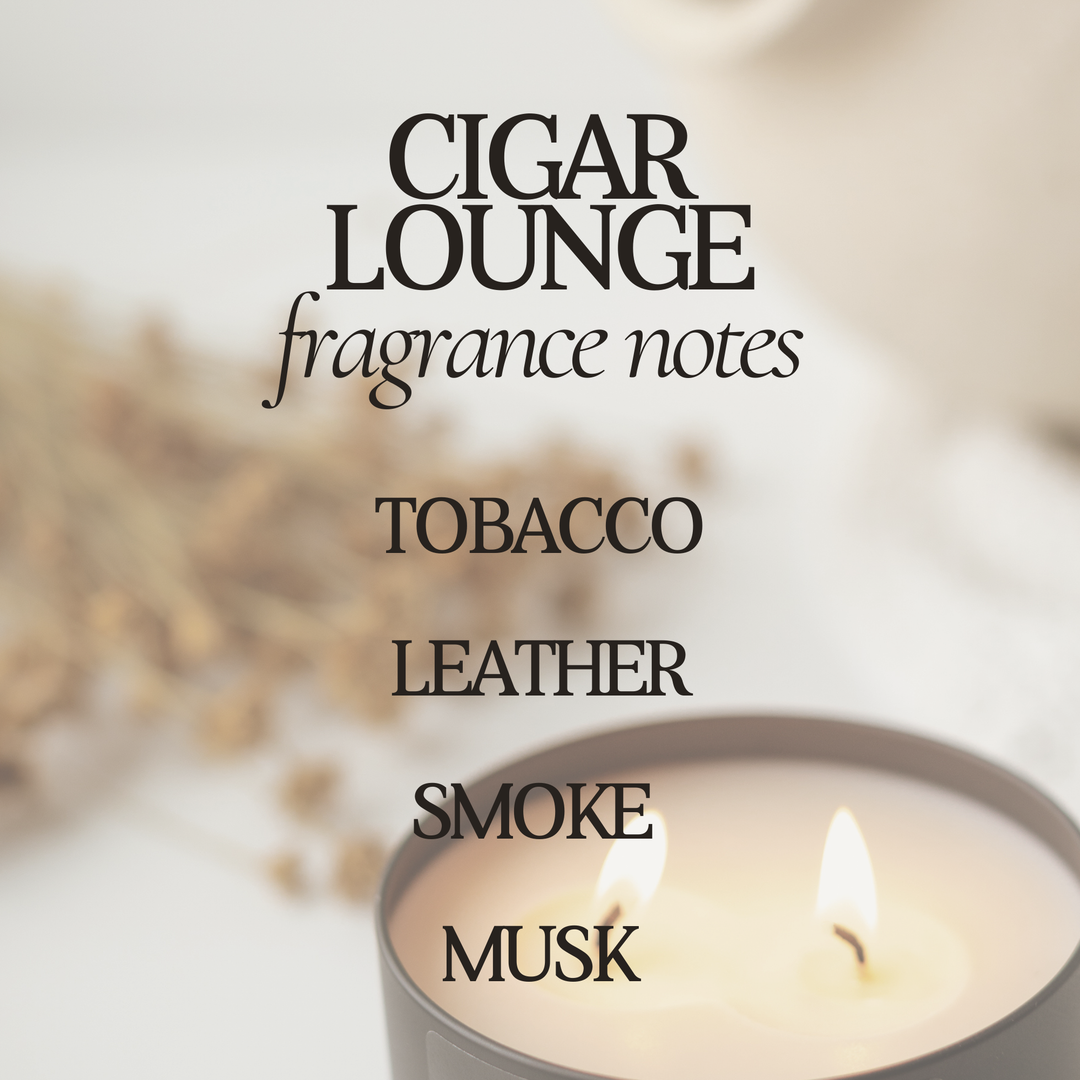 Cigar Lounge 12 oz Soy Candle - Home Decor & Gifts