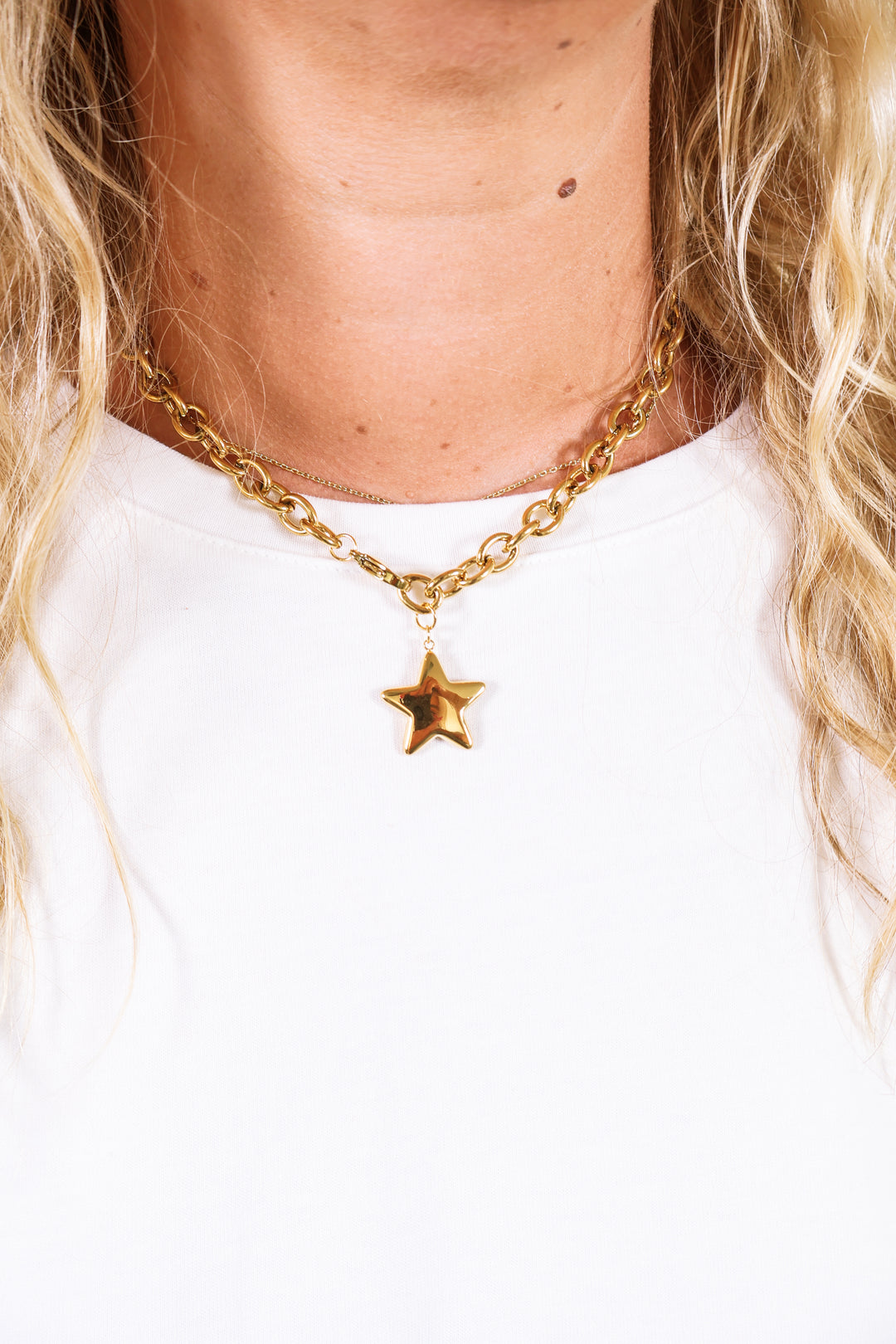 Chunky All Star Necklace - Gold
