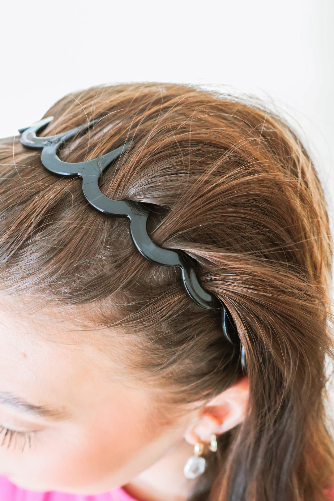 Zig Zag Shark Teeth Headband - Black