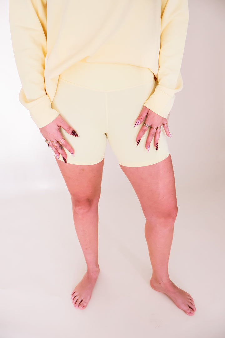 Venice Cloud 4" Biker Shorts - Butter