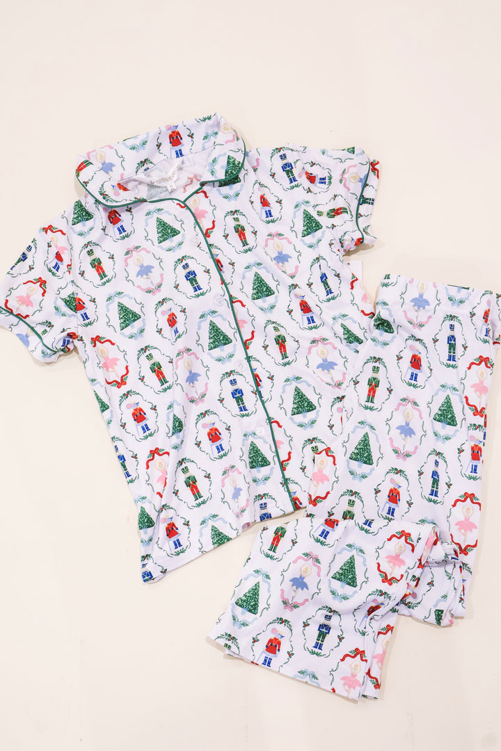 Girl's Nutcracker Waltz Long Sleeve Pajama Set