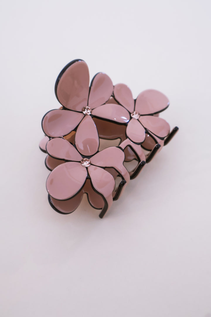 Flower Hair Claw - Pink