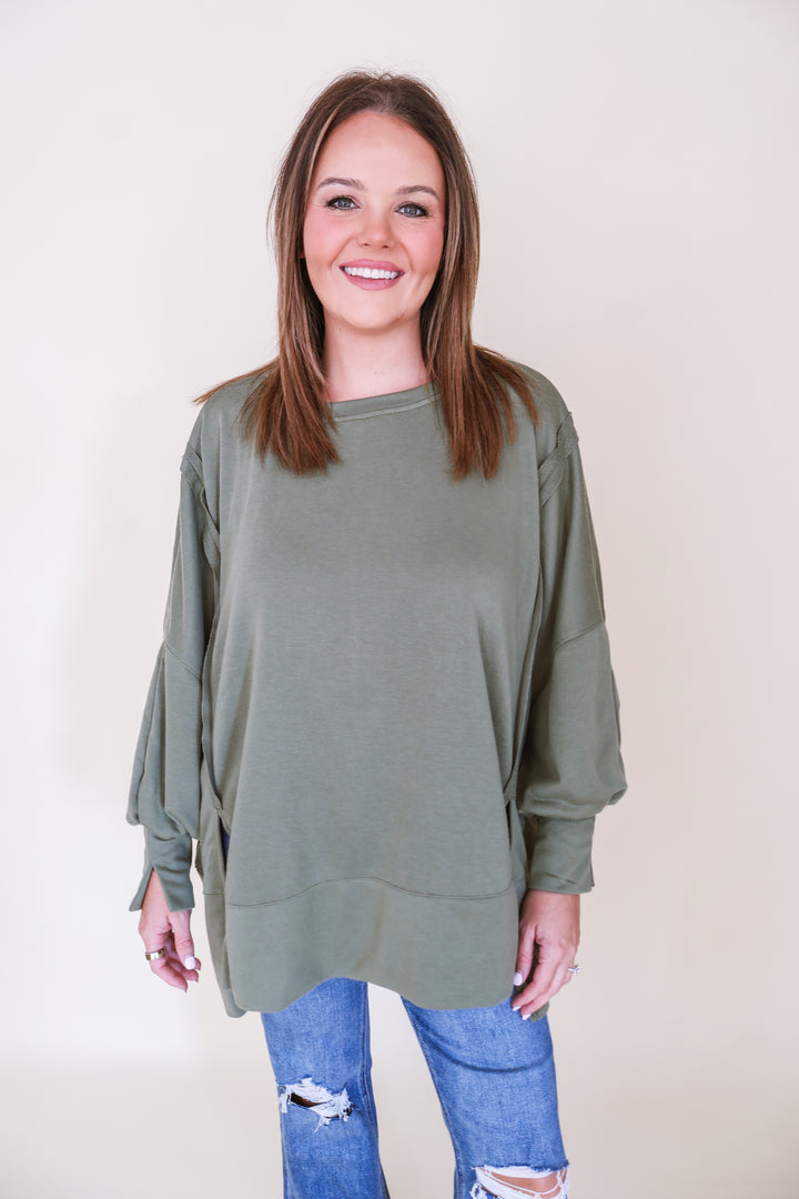 Extra Movement Oversized Sweatshirt - Olive