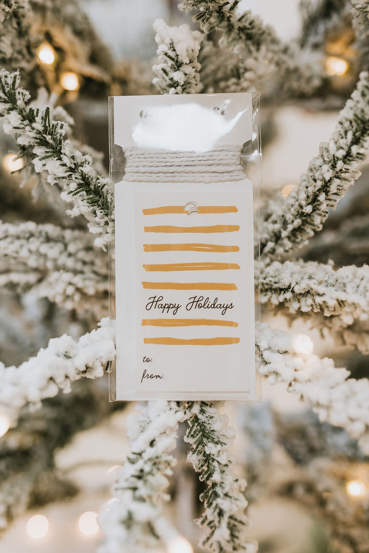 Happy Holidays Swashes Gift Tag