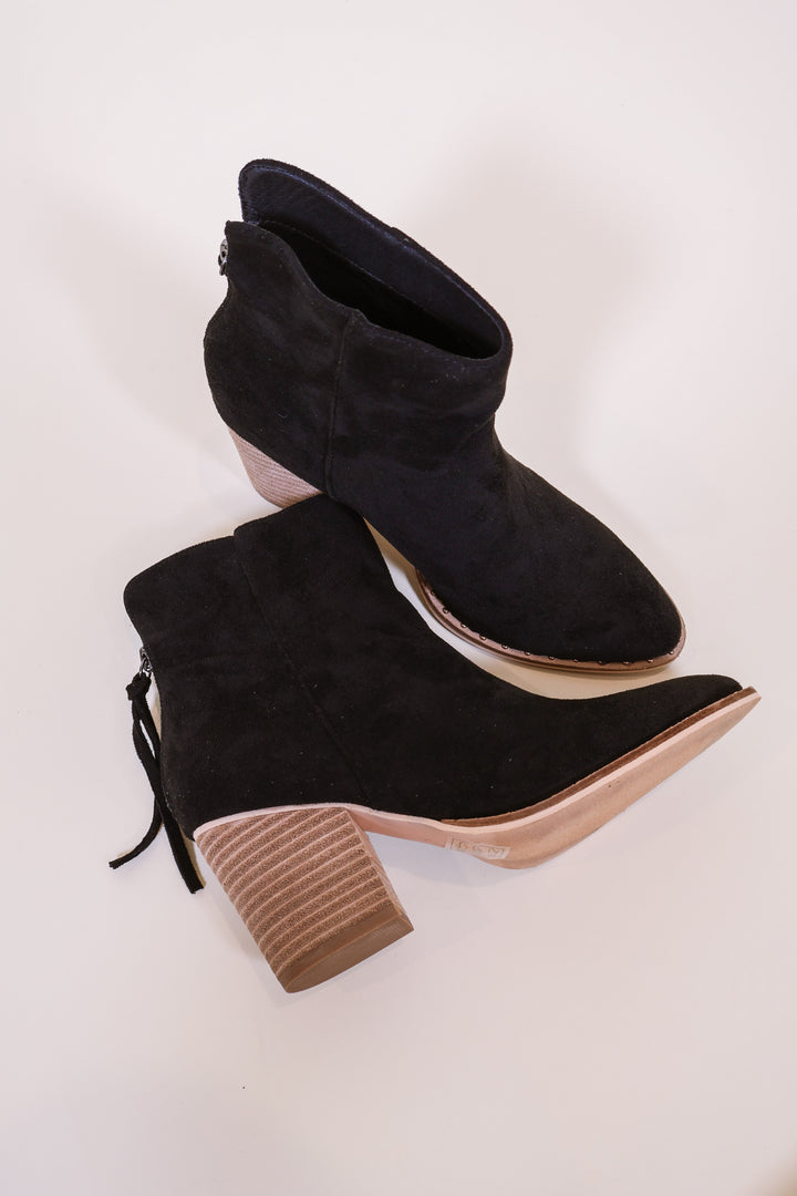 Harvest Moon Suede Booties - Black