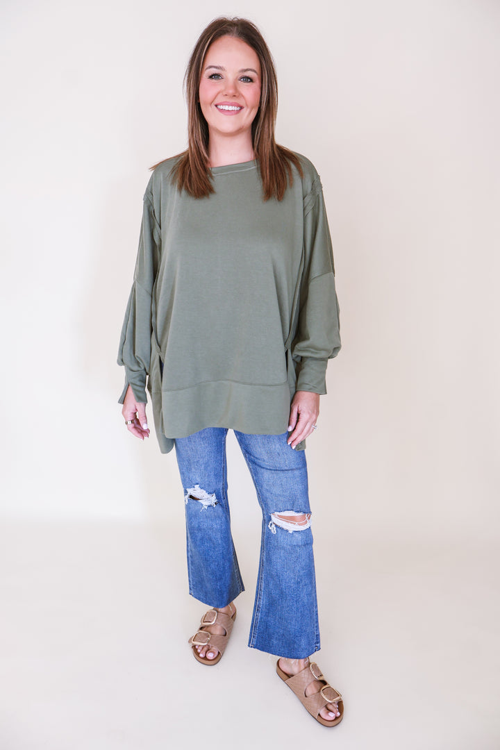 Extra Movement Oversized Sweatshirt - Olive