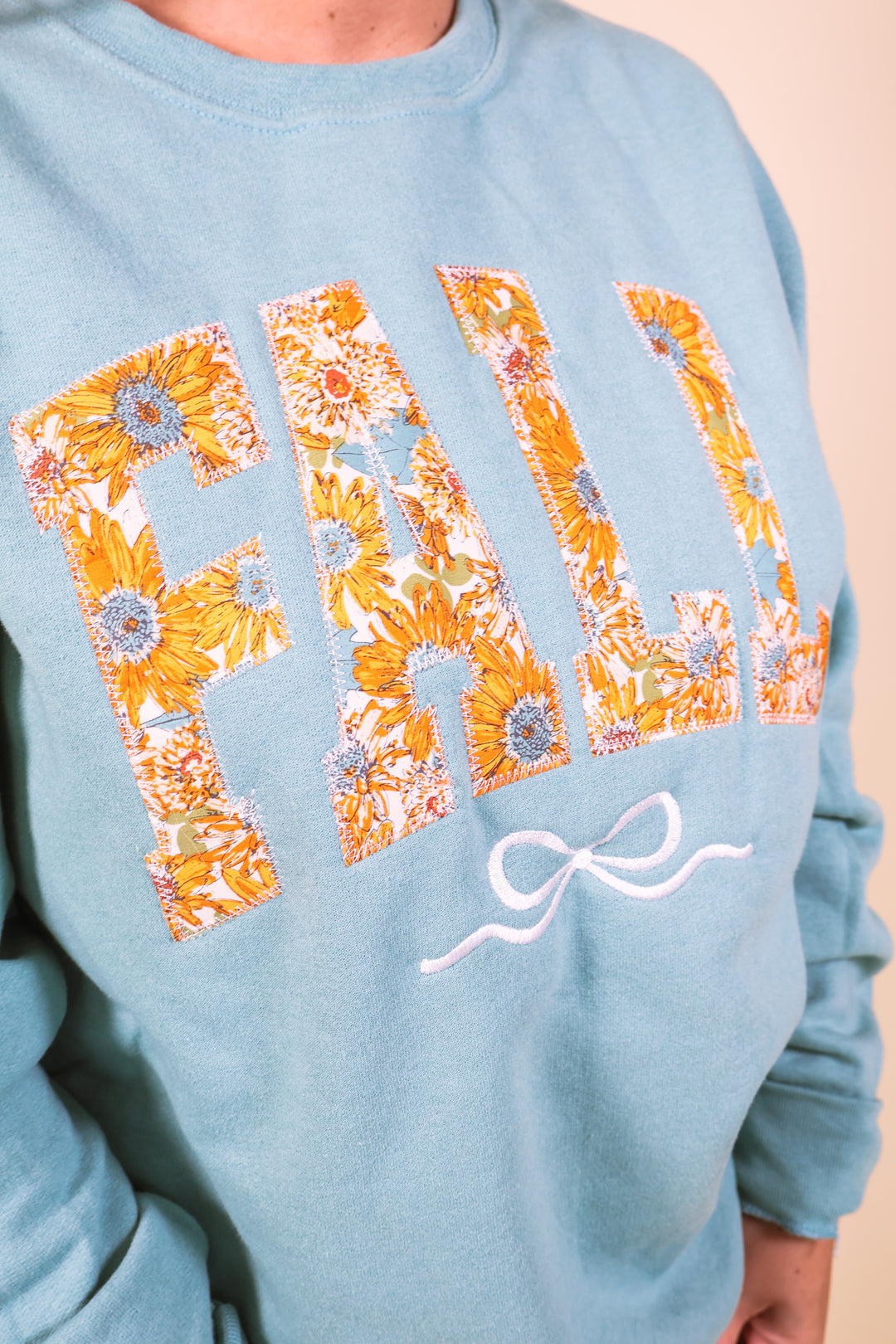Pumpkin Fall Bow Coquette Sweatshirt