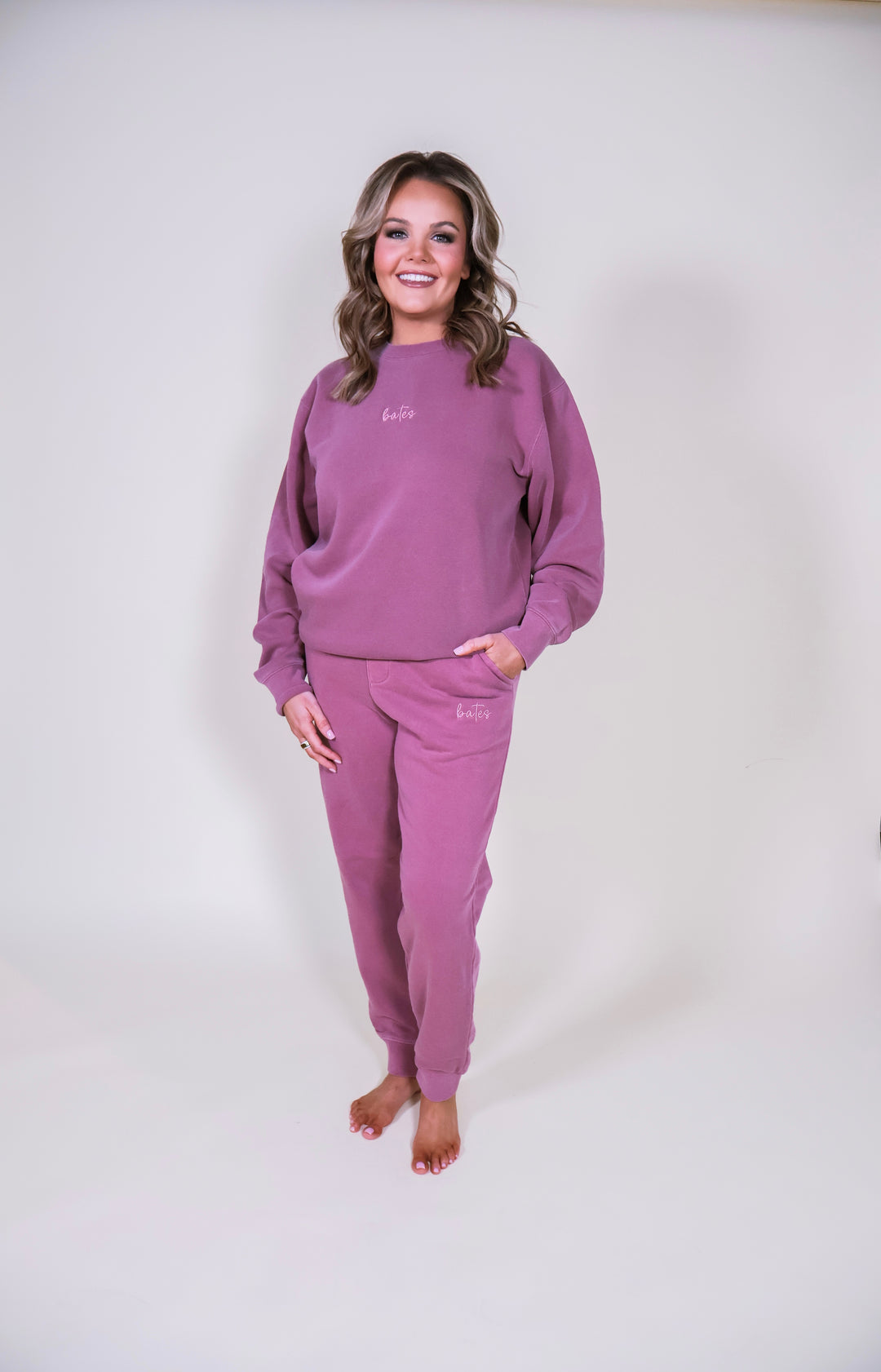 Made-to-Order Bates Embroidered Sweatshirt - Maroon