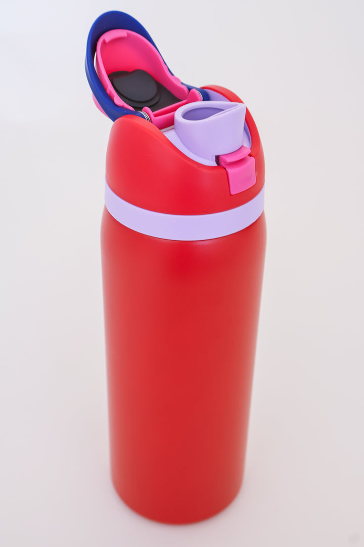 Stainless Steel Water Bottle 32oz - Red/Blue