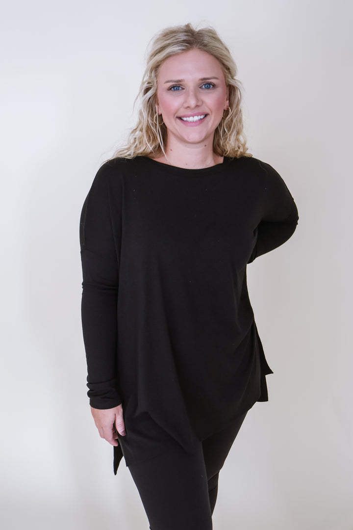 Baille Basic Oversized Tee - Black