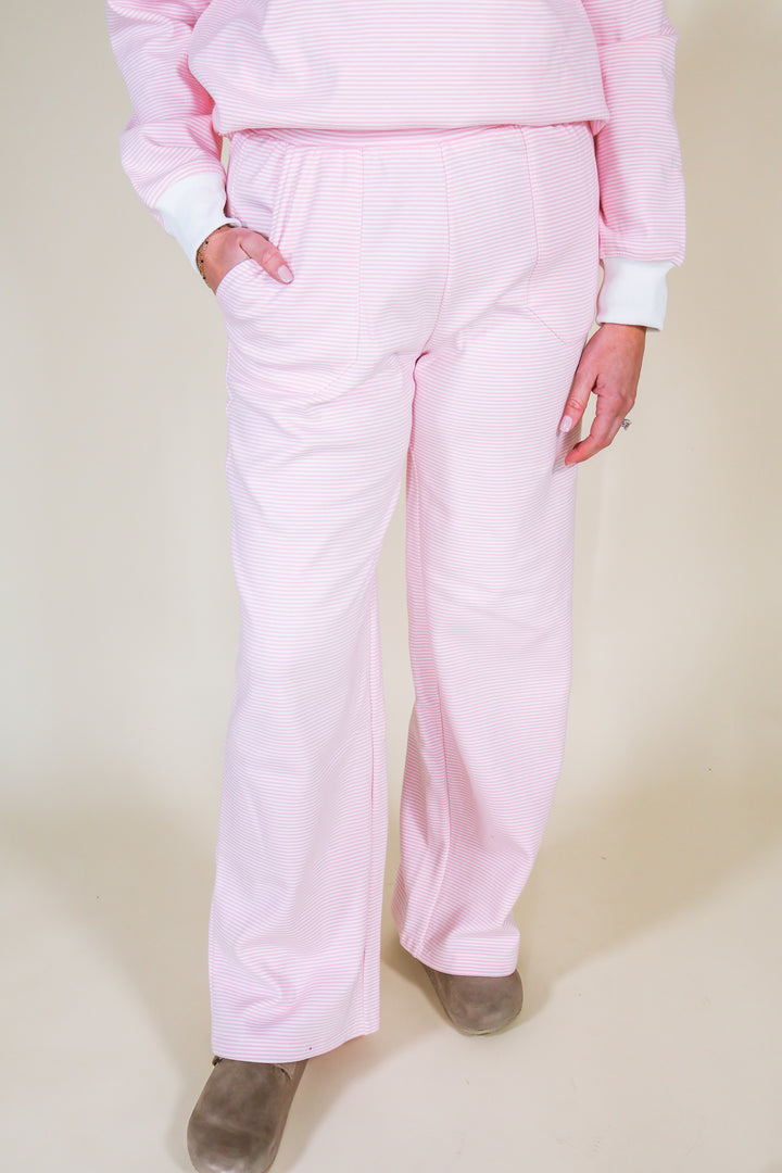 Striped Lounge Pants - Pink