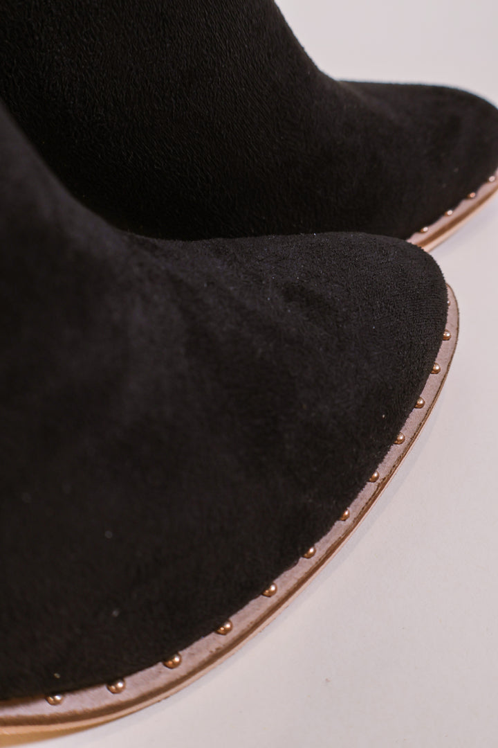 Harvest Moon Suede Booties - Black