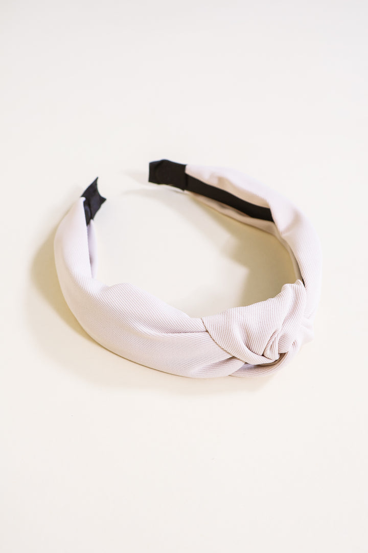 Knit Knotted Headband - Beige