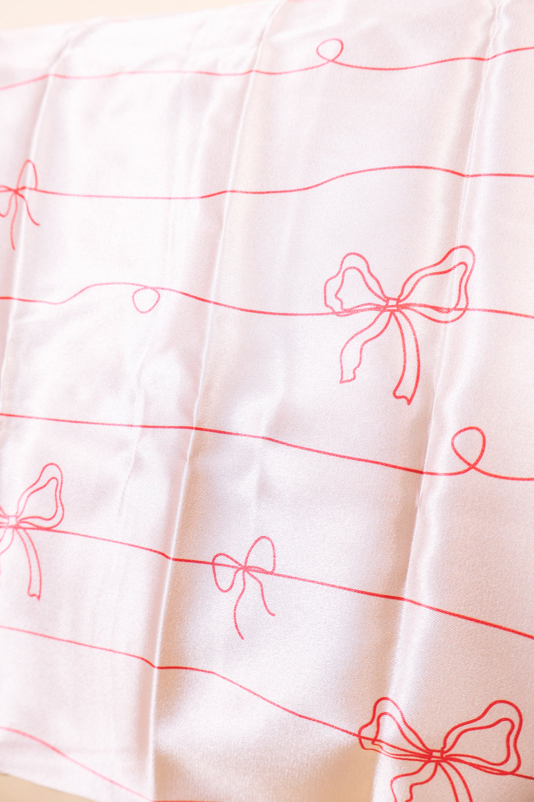 Holiday Bow Satin Pillowcase