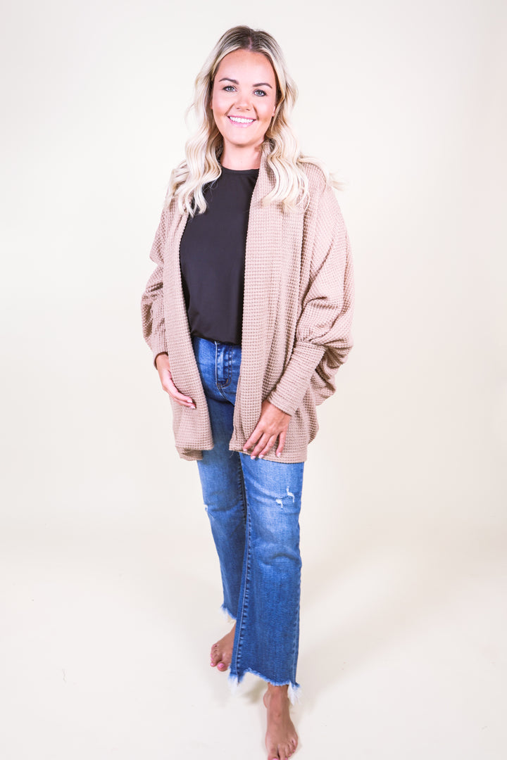 Sunset Stroll Knit Cardigan - Mocha