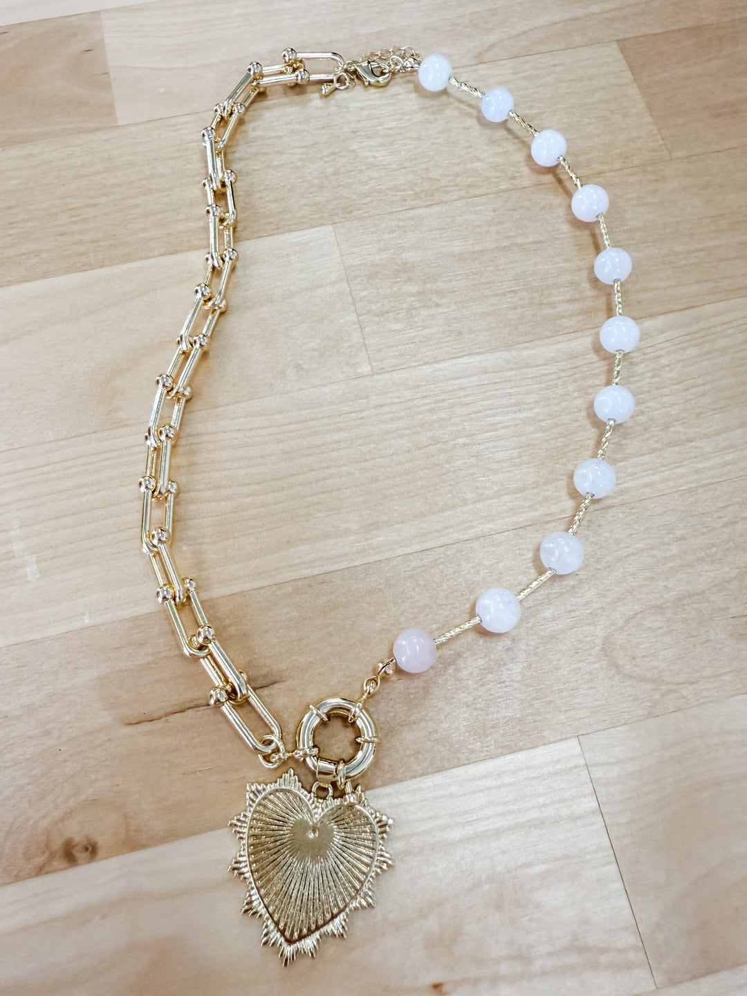 Ivory Agate Chain Necklace