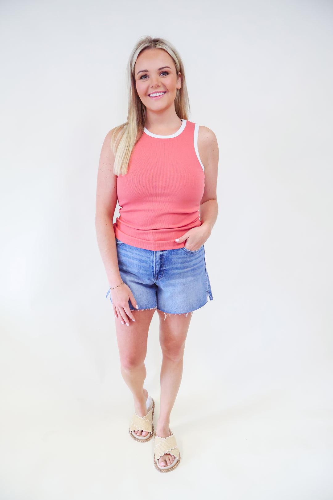 Eda Tank - Rose Ivory