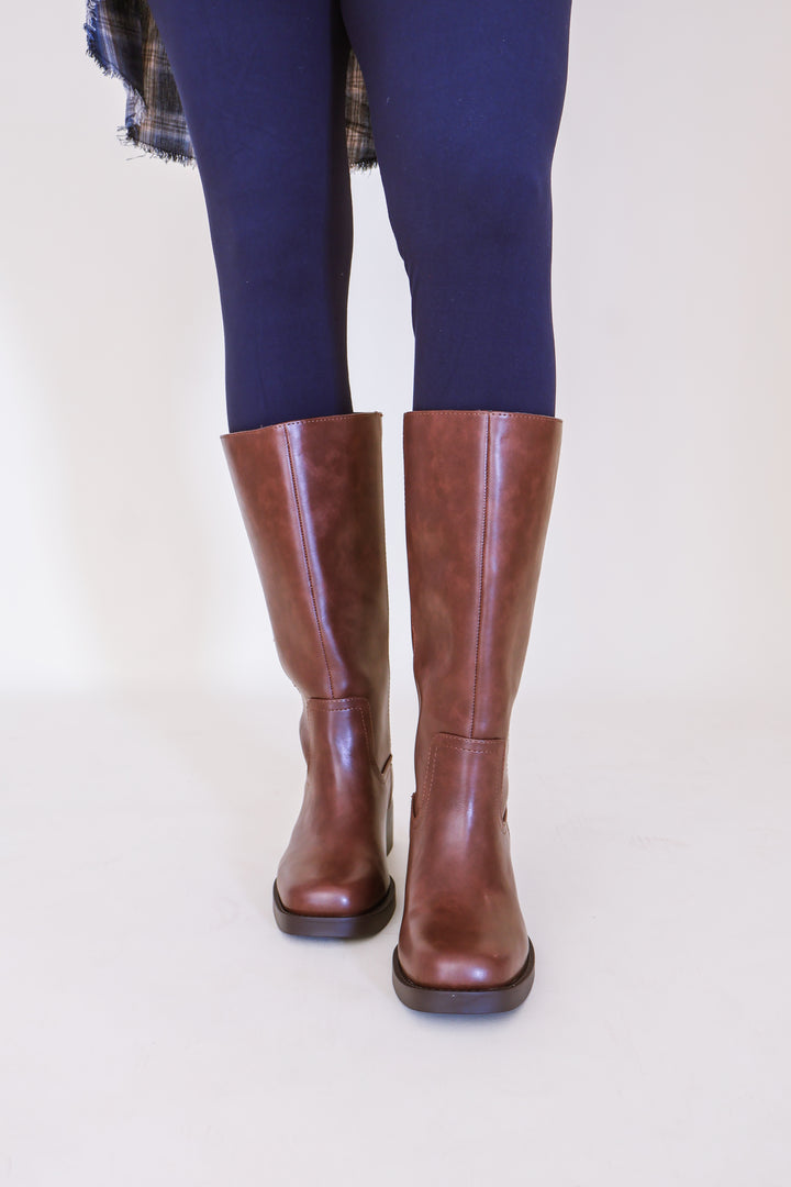 Belvin Tall Boots - Cognac