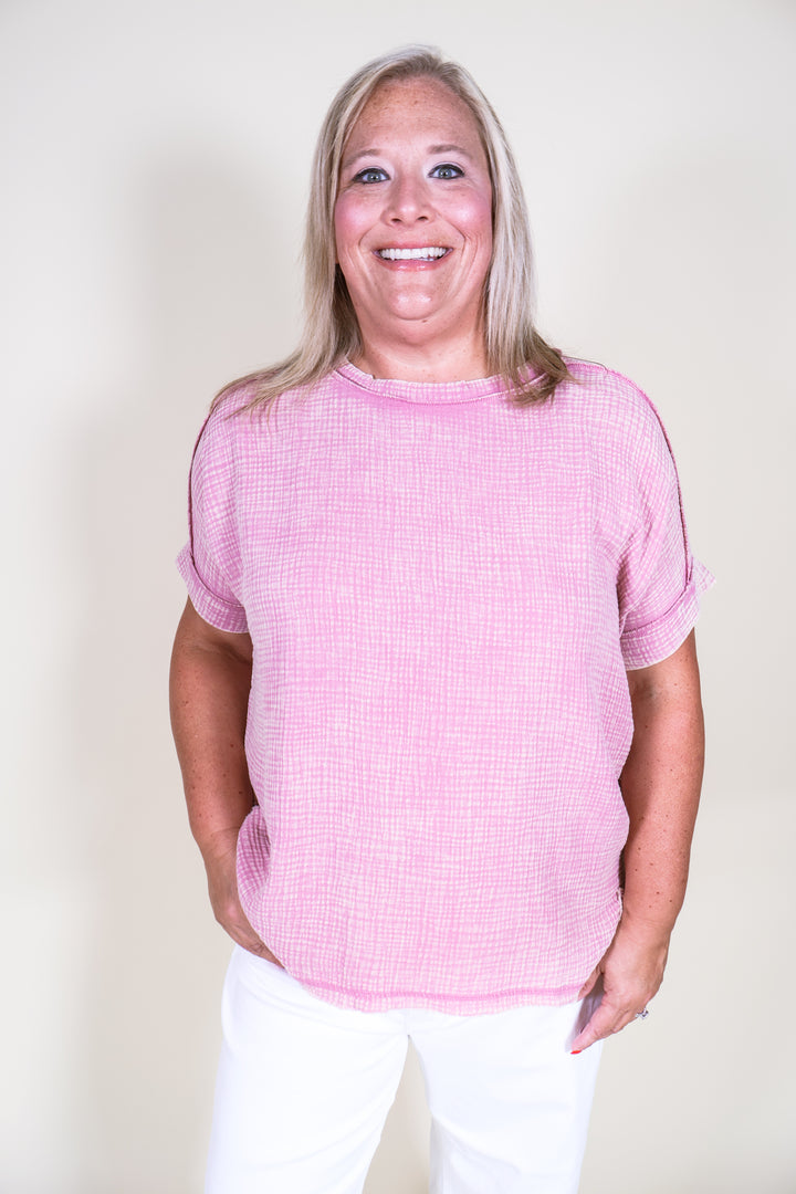 The Drift Top - Light Rose