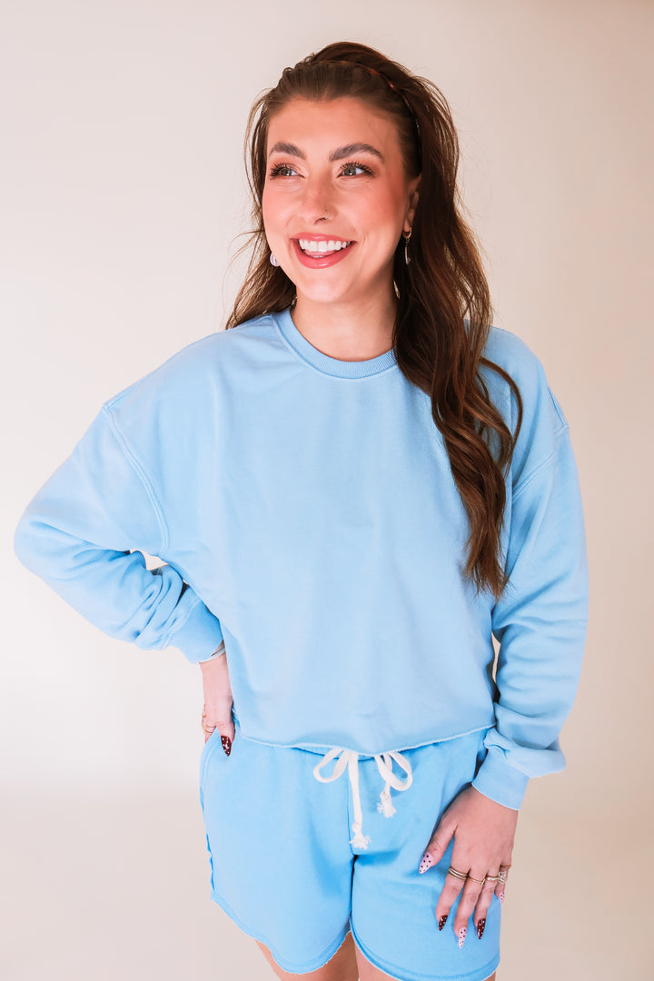 Mineral Wash Sweatshirt - Blue