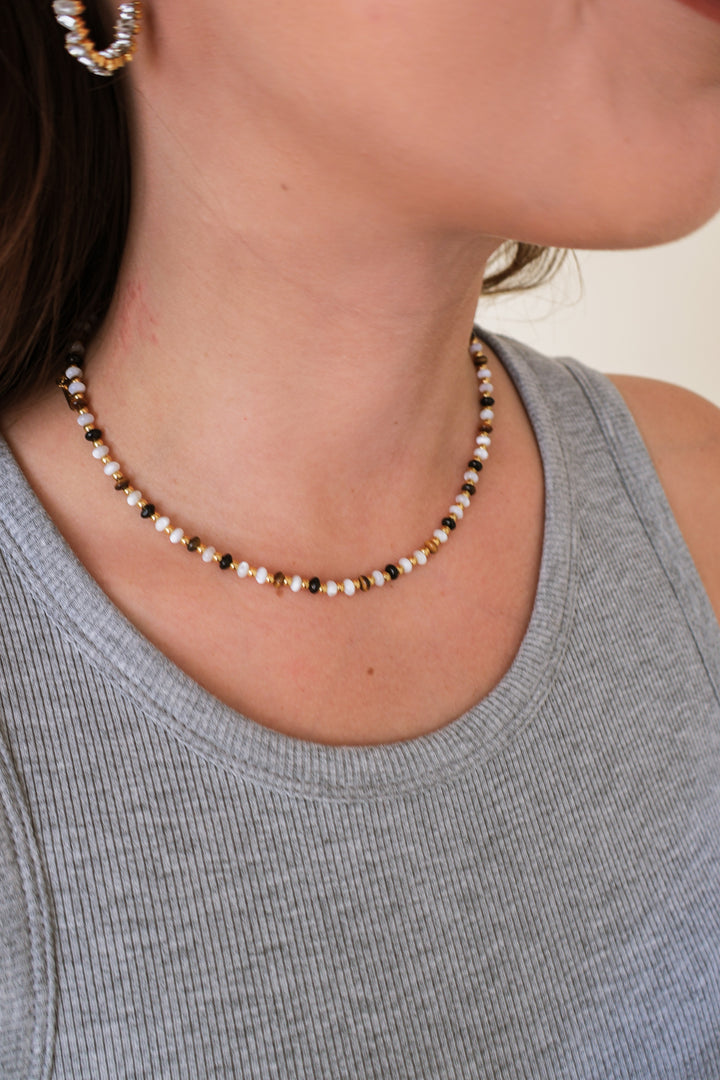 Arrow 18K Gold Non-Tarnish Boho Beaded Necklace