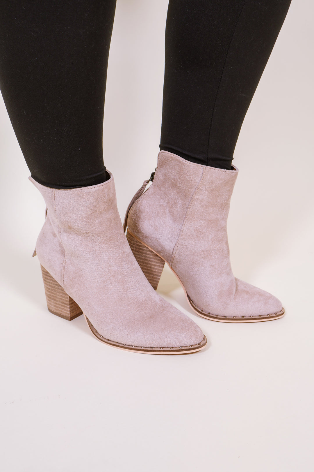Harvest Moon Suede Booties - Taupe