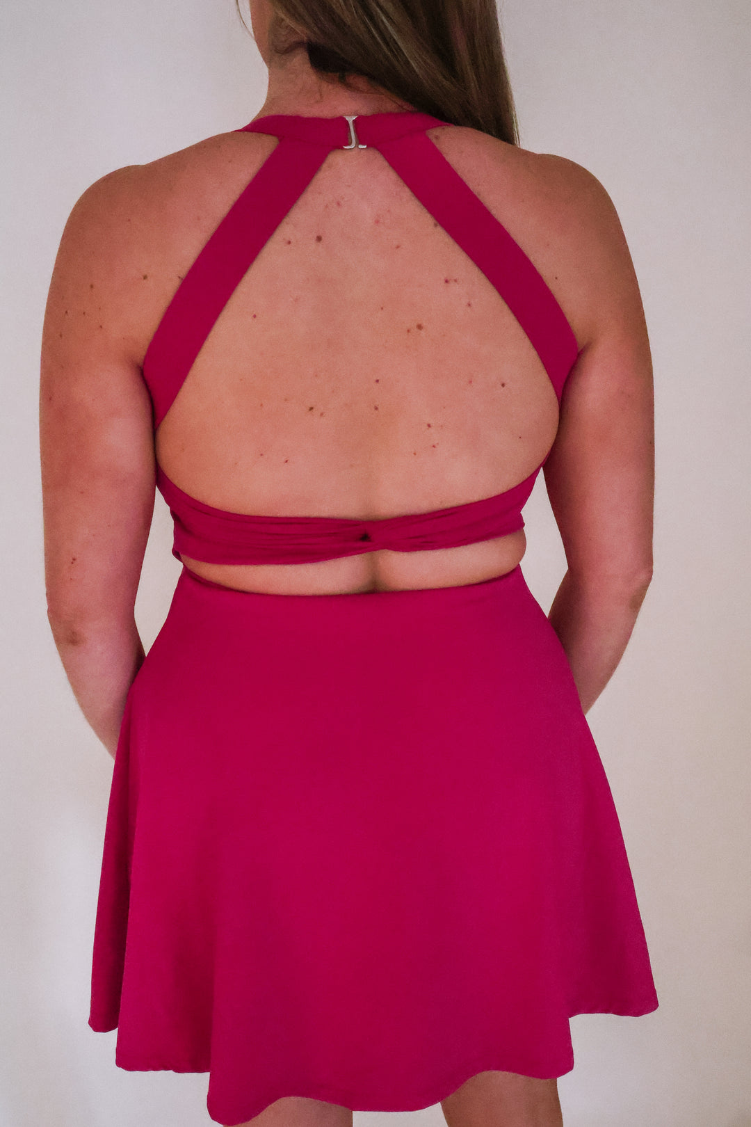 Ecoactive Halter Dress - Plum Pink