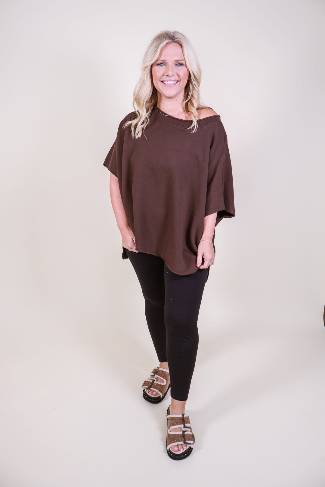 Malibu Vintage Dolman Top - Espresso