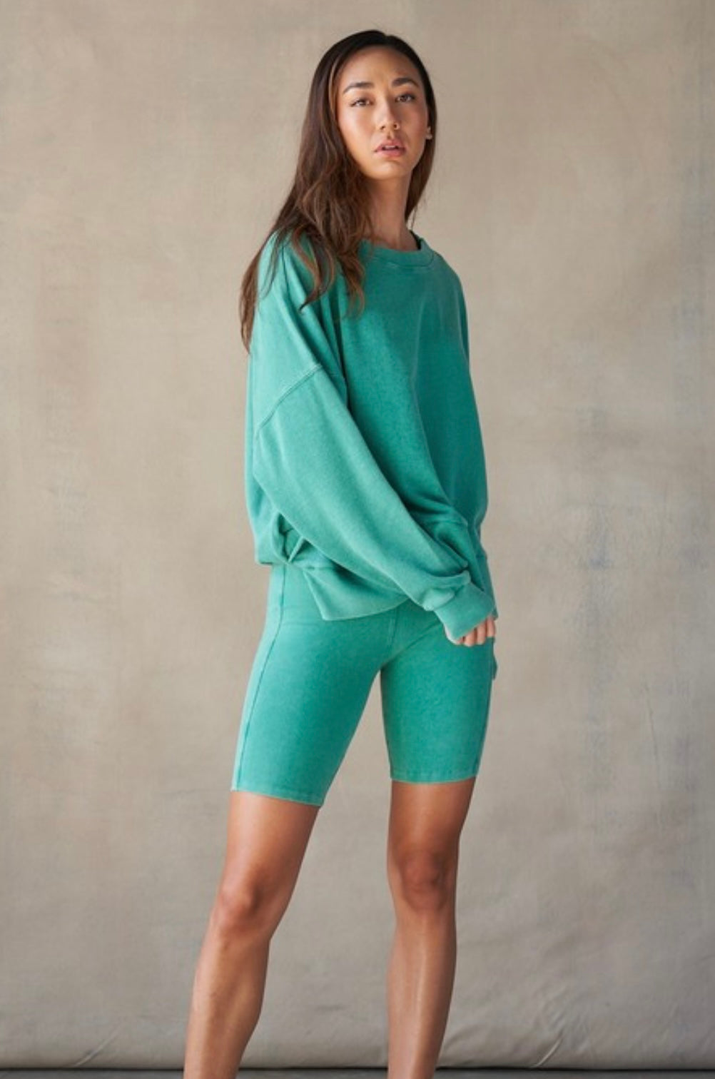 Collins Biker Short Set - Kelly Green
