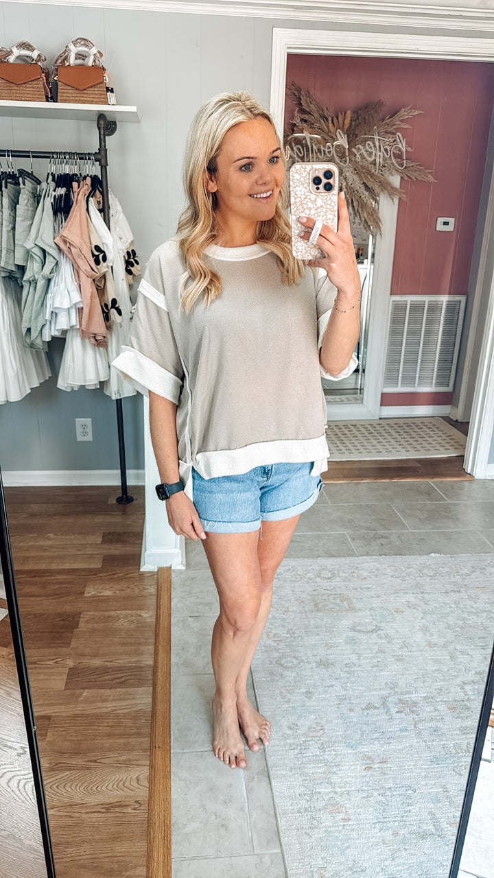 Come Sail Away Top - Taupe