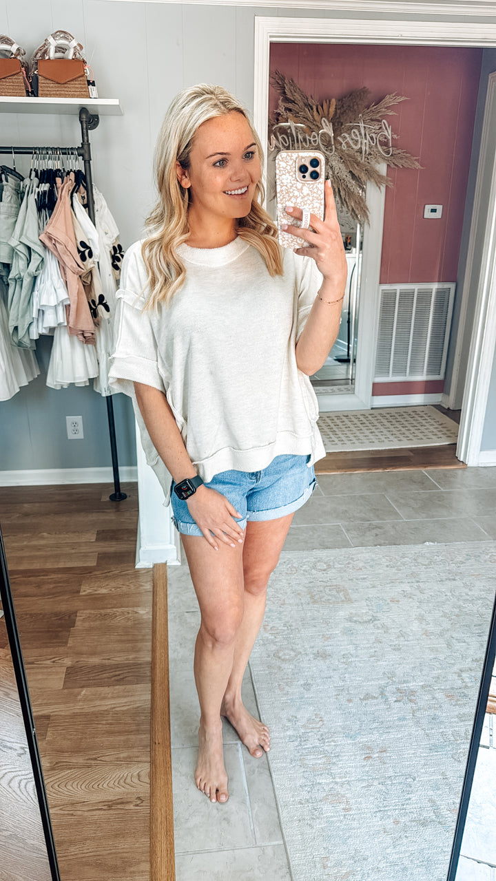 Come Sail Away Top - Oatmeal