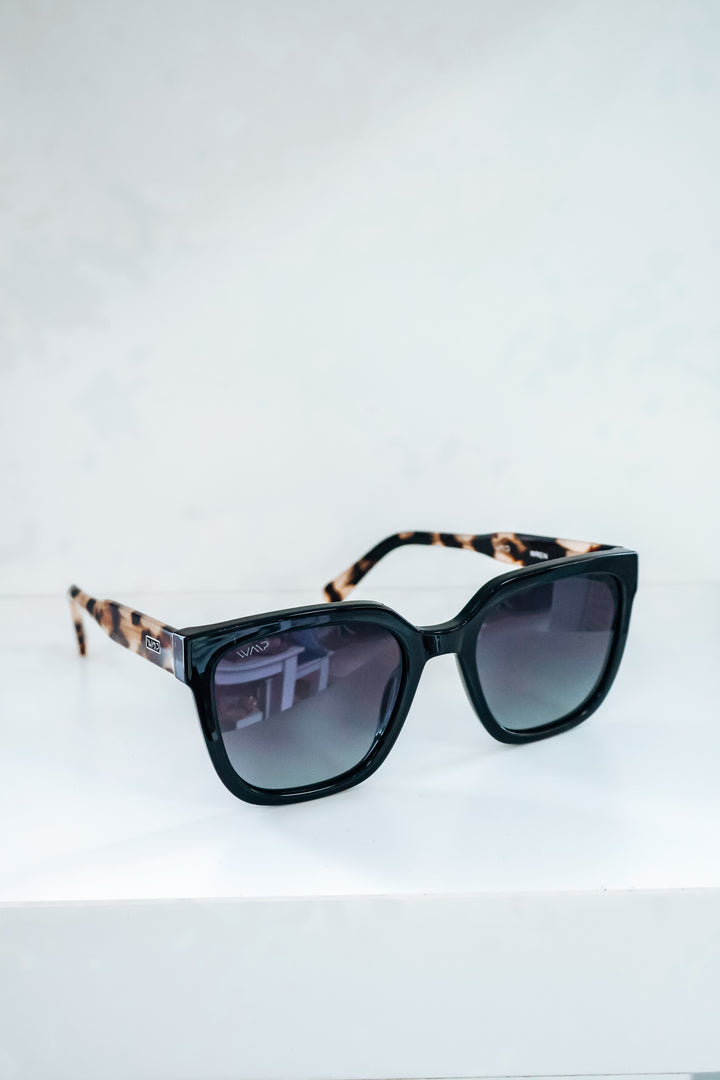 Wren Polarized Sunglasses - Black Beige Tortoise