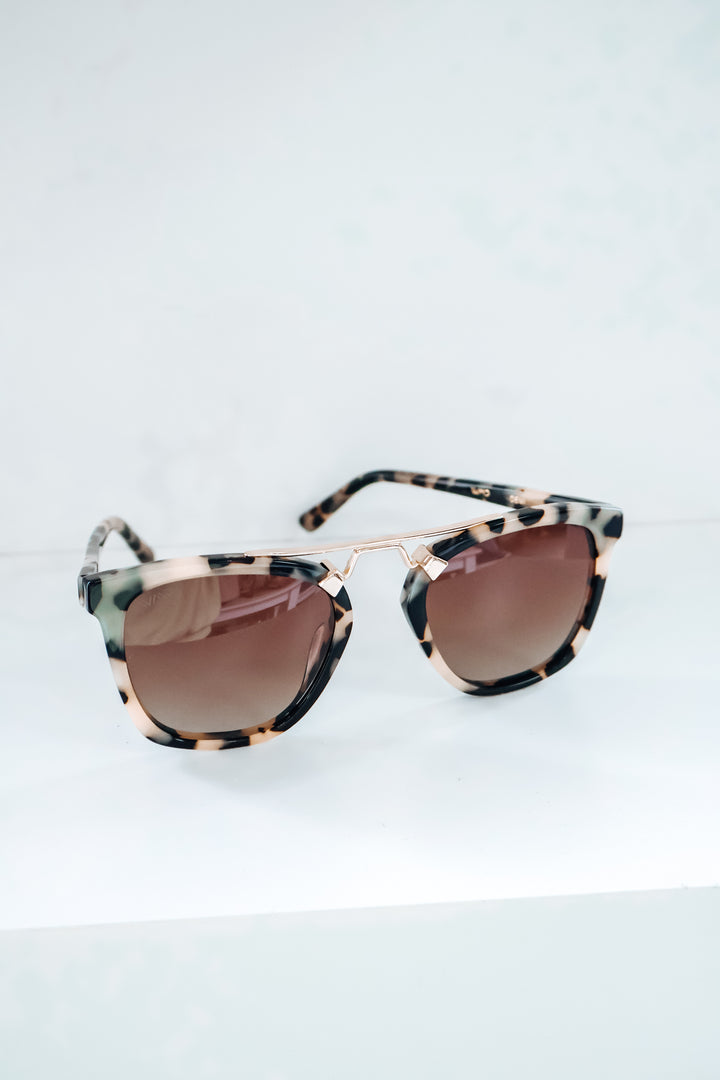 Demi Polarized Sunglasses - Beige Tortoise