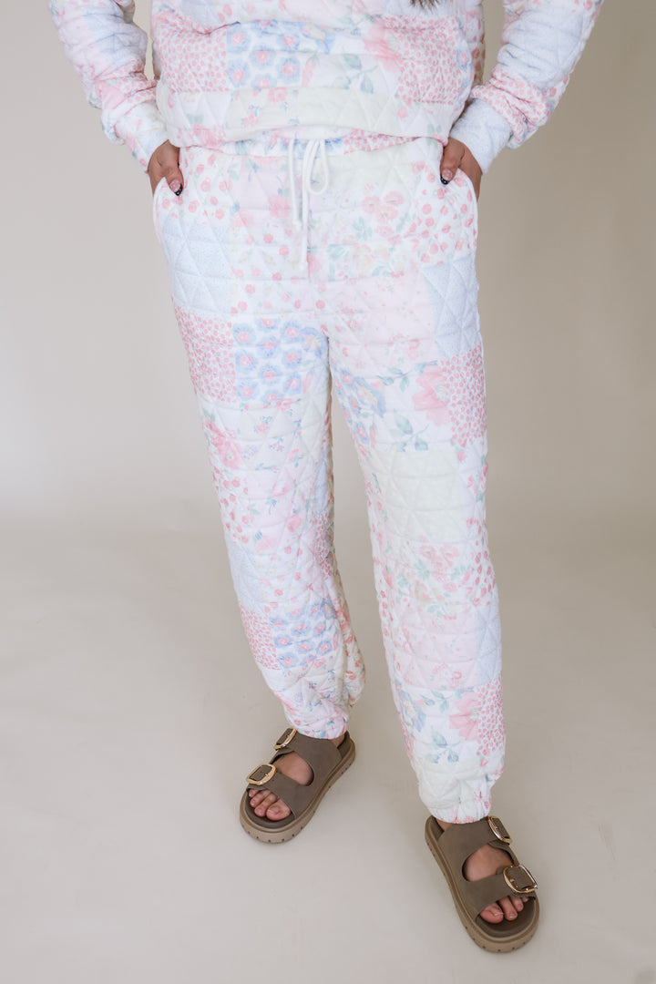 Floral Textured Lounge Pants