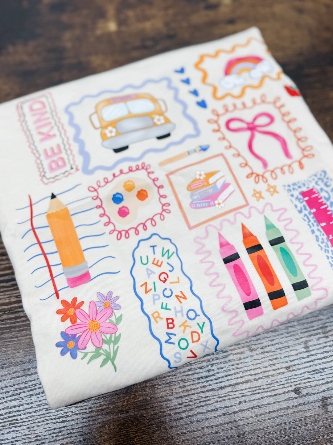 Be Kind Teach T-shirt - Natural