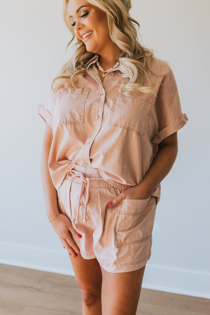 Casual Outing Shorts - Pink
