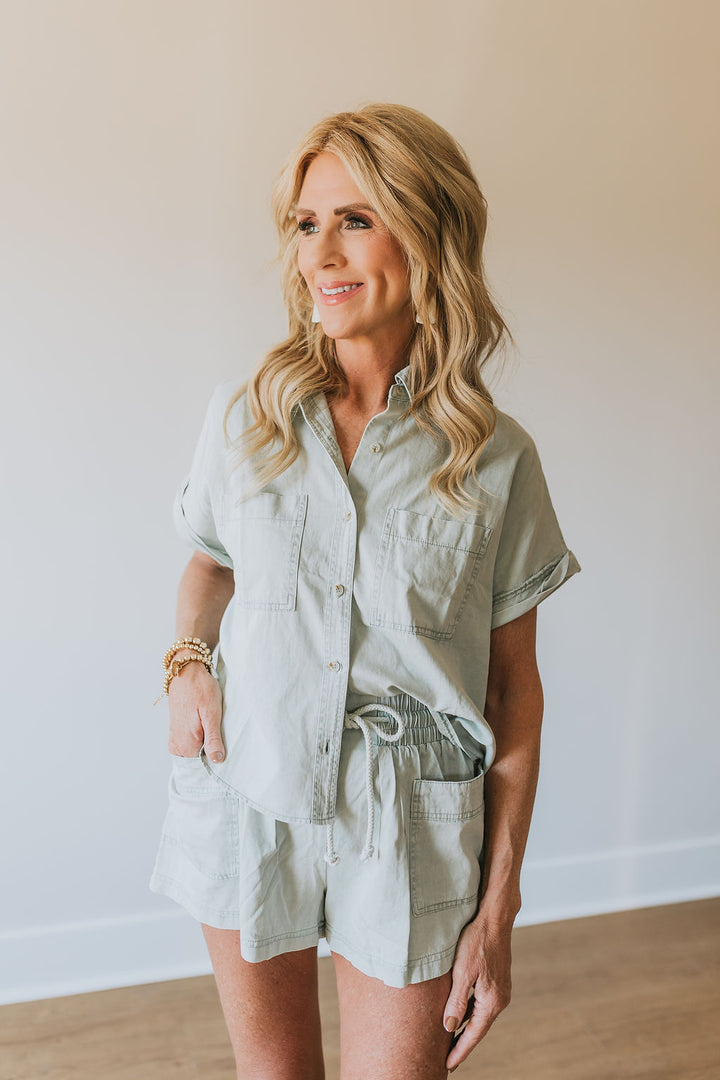 Casual Outing Top - Sage