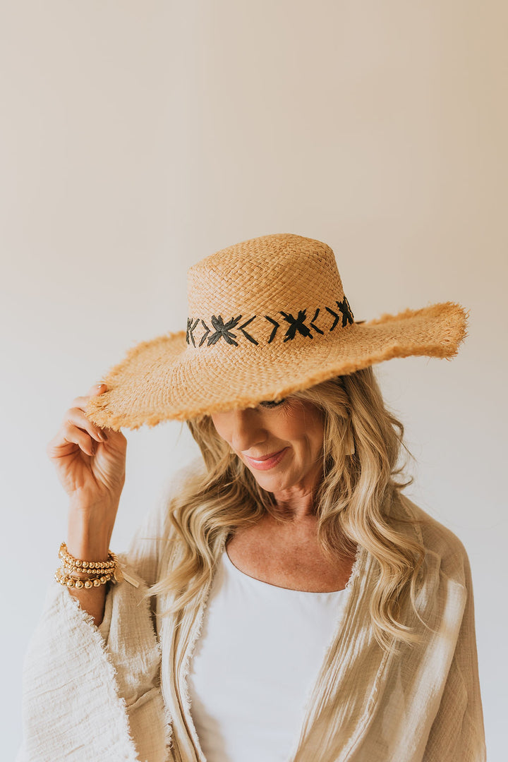 Natural Raffia Weave Sun Hat