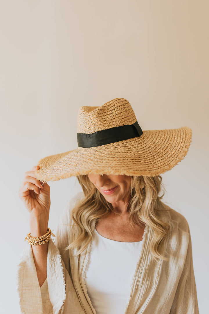 Raffia Straw Fringe Sun Hat