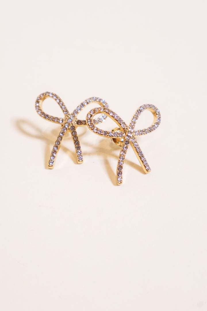 Delicate Bow Studded Earrings